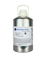 Aluminiumflasche mit weiß-blauem Etikett mit Aufschrift Puretecs Purocoat 17/10