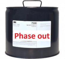 Black steel canister with white label and red “Phase out” notice