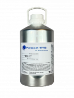 Aluminiumflasche mit weiß-blauem Etikett mit Aufschrift Puretecs Purocoat 17/02